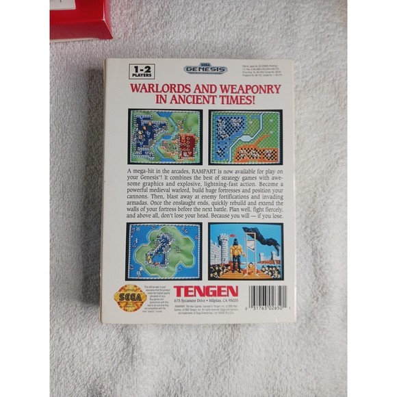 Rampart (Sega Genesis 1992) Cardboard Box Version - CIB Complete With Manual - Picture 9 of 11